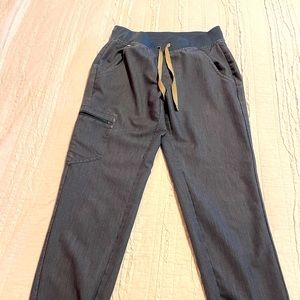 Figs Heather Denim XS Zamora Scrub Pants
